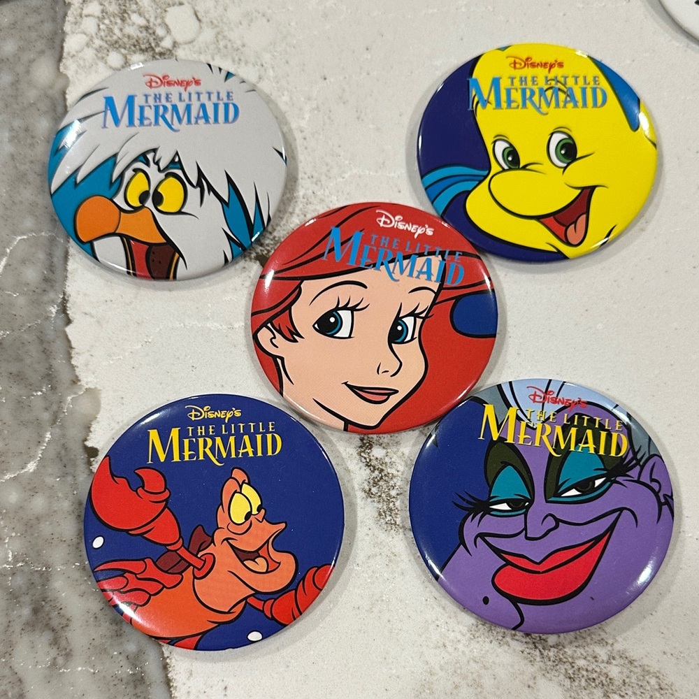 Disney The Little Mermaid Character Button Collection